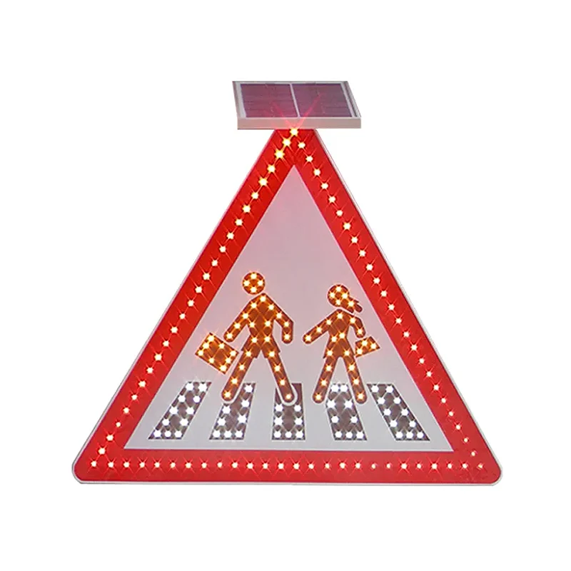 customized available solar power traffic sign flash led traffic warning sign light