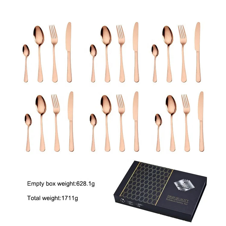 
stainless steel gold cutlery set 24 pcs cutlery sets 16 pcs dinner set 