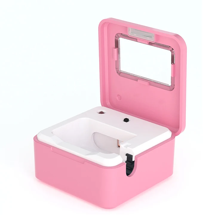 Amazon Portable Travel Mini Design Toothbrush Sterilizer Box USB Rechargeable Punchfree UVC LED Toothbrush Sterilizer Box