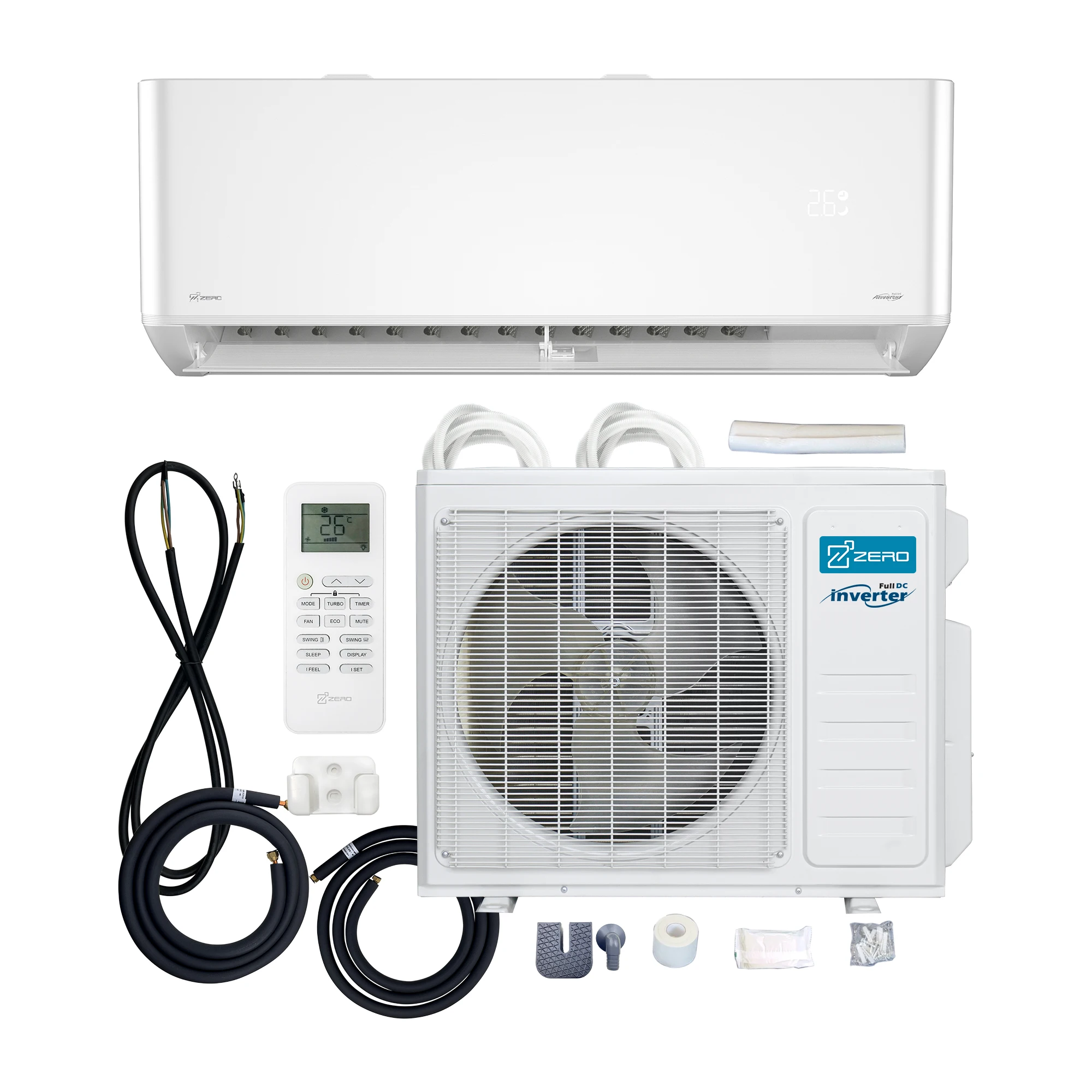 ZERO Z-MAX Wall Mounted Split Air Conditioner 9000-24000BTU Cooling Heating Mini Split Air Conditioning For Home Air Conditioner