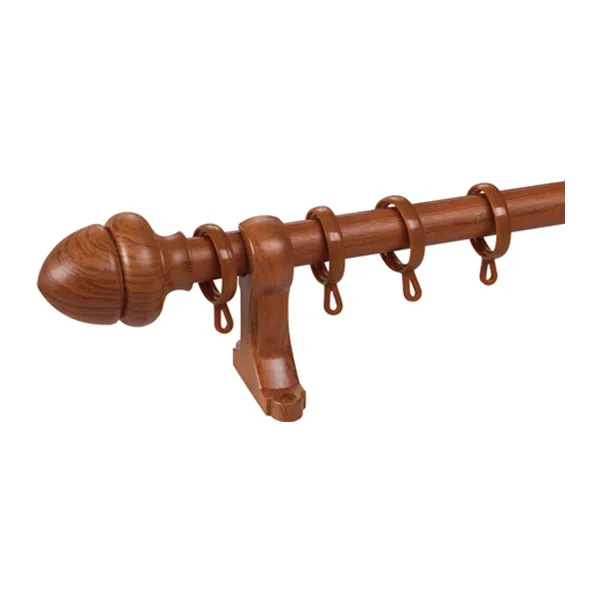 Home Decorative Cheap Curtain Rod Finials White Wooden Rods cast Iron