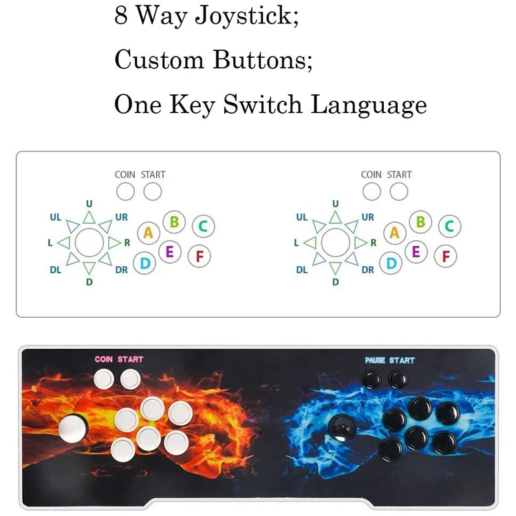 
Pandora box 3D Built-in PSP/N64/PS/DC games Perfect 3D experience 6800 games TOP arcade console 