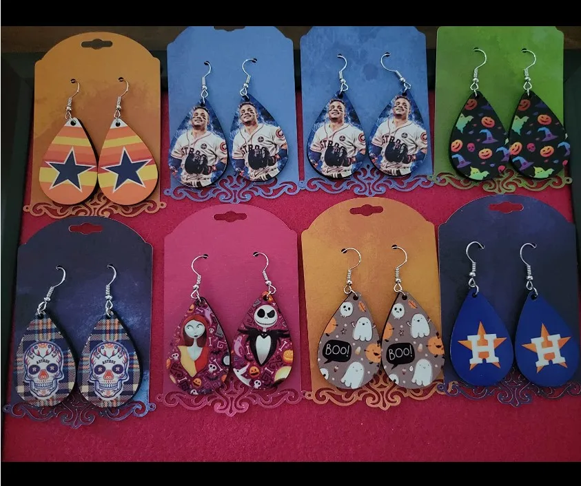 50 Pieces Sublimation Blank Earrings, Unfinished Teardrop Heat Transfer Printing Earrings With Hook and Jump Rings