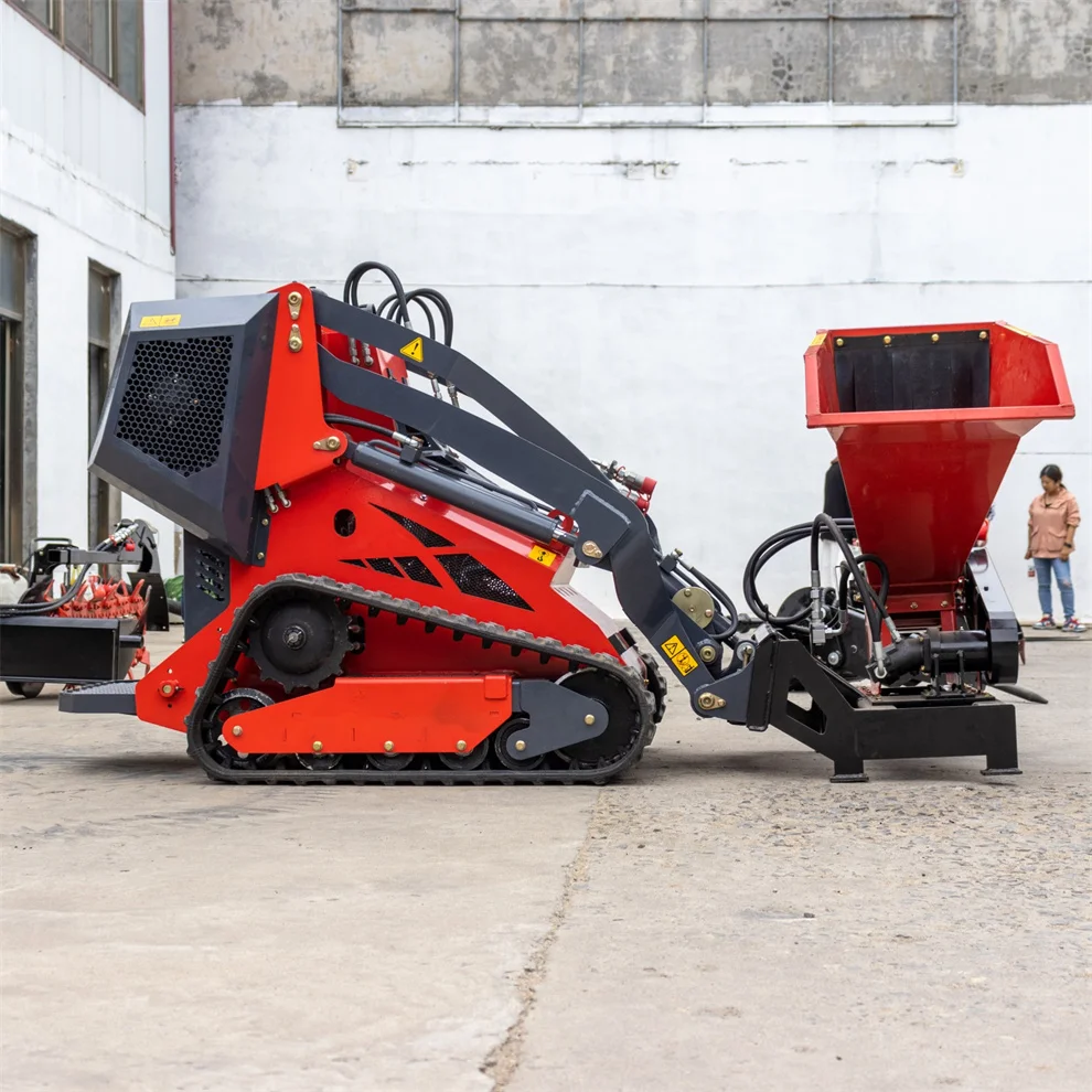 China High Quality  EPA Diesel Engine   Mini Skid Steer Loaders With Attachments
