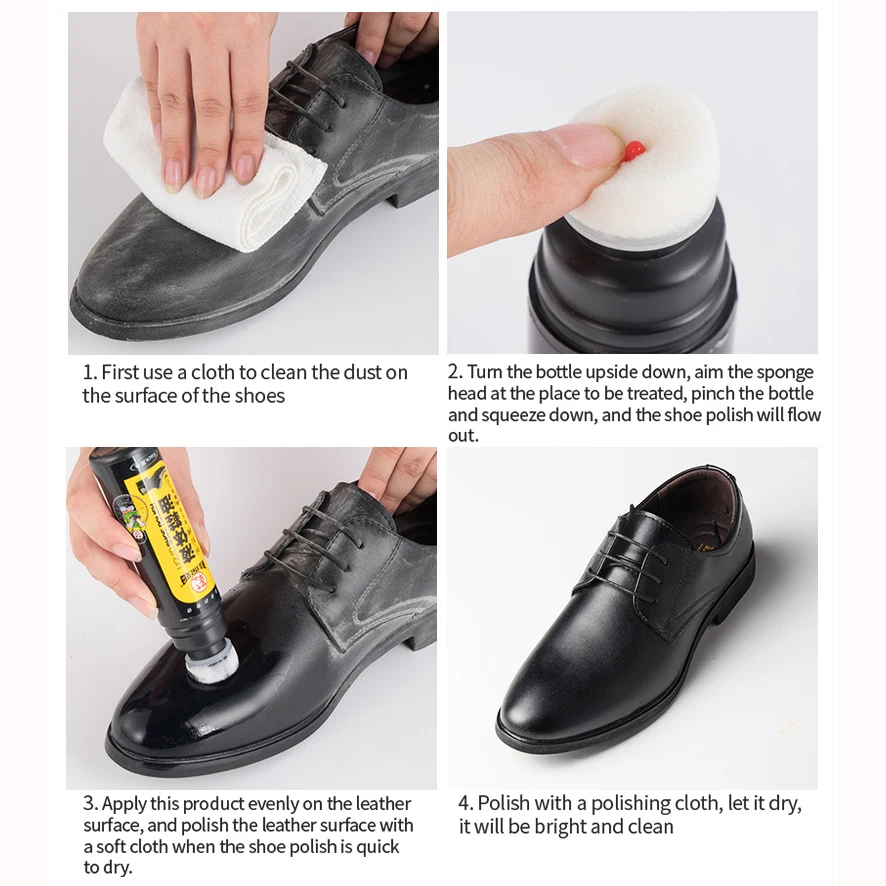Natural Black Shoe Polish Leather Shoes Polishing Wax for Long Lasting Shine Nourishes and Protection of Shoes