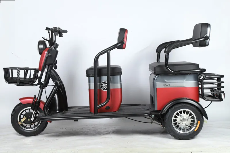 2024  electric tricycle for 3 person 500w 48V adult electric tricycle  made in China