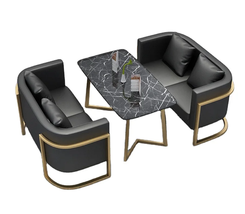 Высококачественный современный набор диванов из нержавеющей стали в скандинавском стиле для ресторана