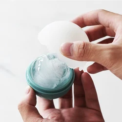 Amazon Supply Silicone large spherical chocolate mold lemon tea fruit tea whiskey ice hockey model making BPA Free