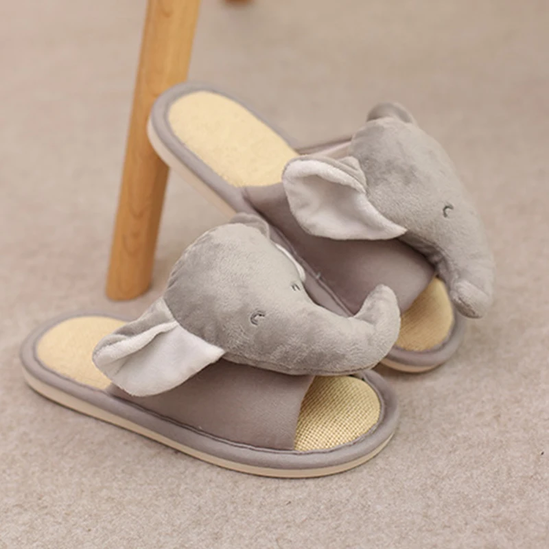 Симпатичные детские тапочки оптом, теплые удобные нескользящие детские тапочки с мультяшным рисунком