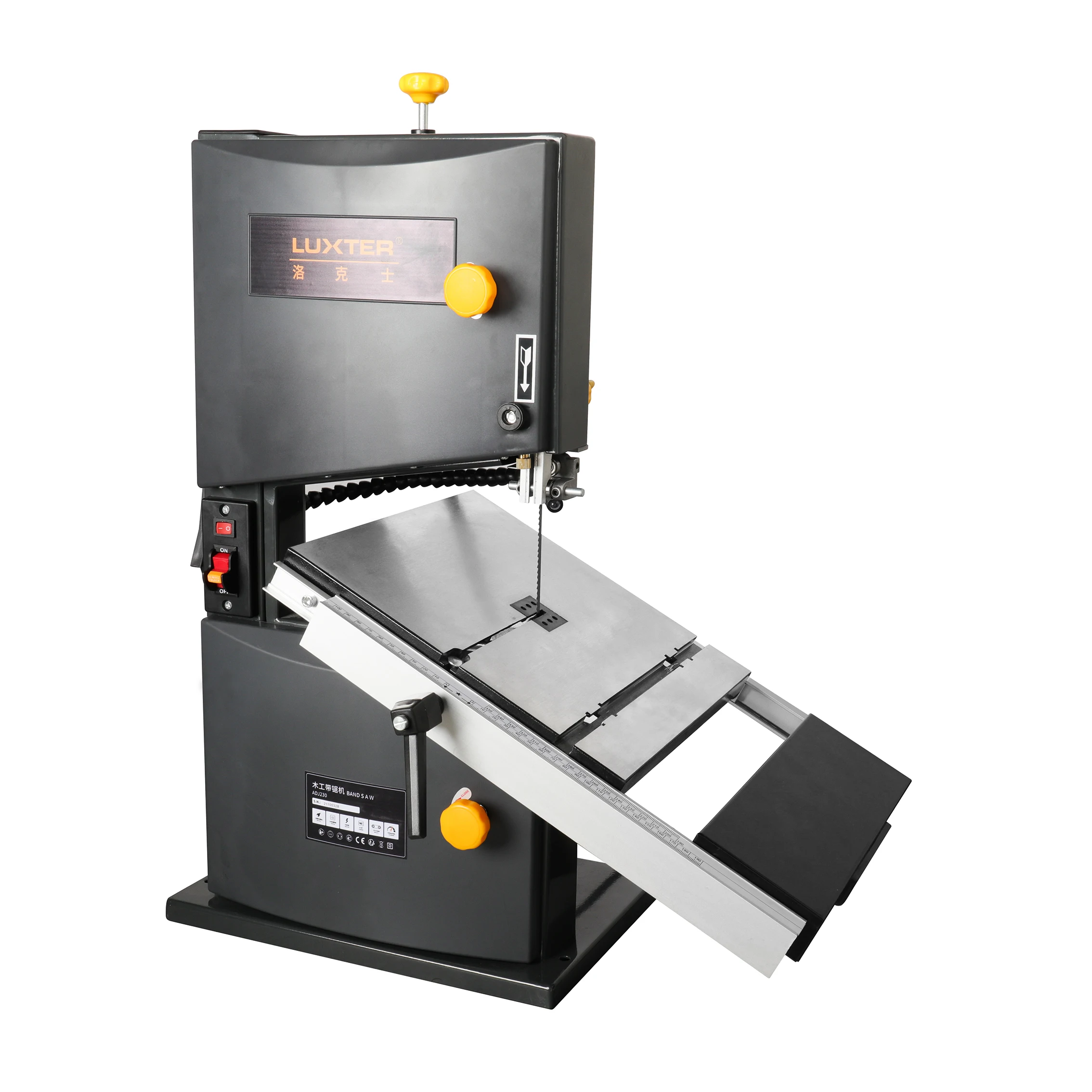 LUXTER 550W 9 inch Bench Industrial Band Saw with Working table Extension Machine log Wood Cutting Sawmill for wood