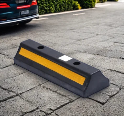 Rubber Car Wheel Stopper Truck Barrier Parking Protectors Roadway Product for Wheel STOPping Cars & Trucks