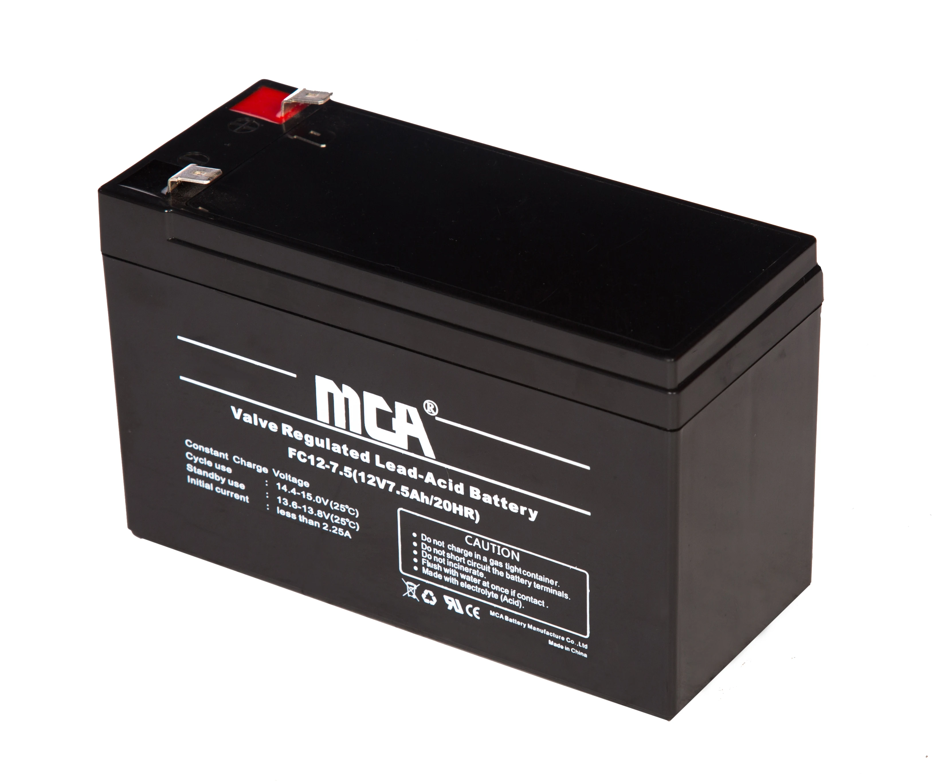 12V 7mp A Standard Sealed Lead Acid Battery Valve Regulated Small Batteries Manufacturer