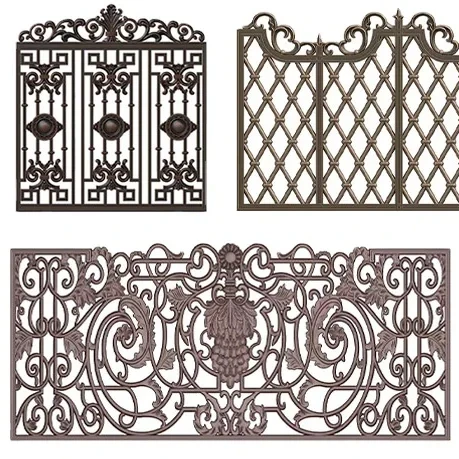 Residential modern cast aluminum fence