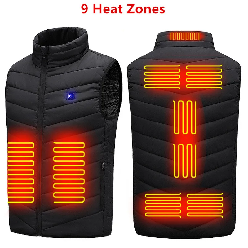 Winter Women Men USB Rechargeable Lightweight Heating Areas Jacket Vest Outdoor Heated Waistcoat Thermal Clothing Supplier
