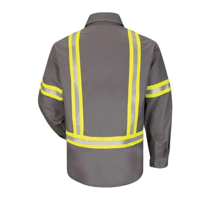 Wholesale Nylon Cotton FRC Fire Resistant Flame Resistant Welder Fireproof Work Fire Proof FR Shirts For Men