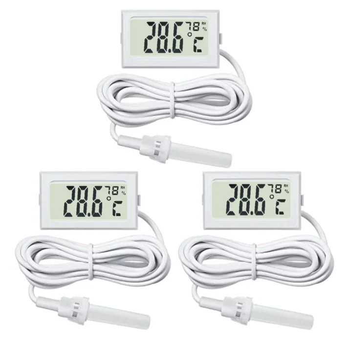 High Accuracy Electronic Mini Embedded LCD Monitors ABS Material Digital Temperature Instruments Humidity Probe Sensor