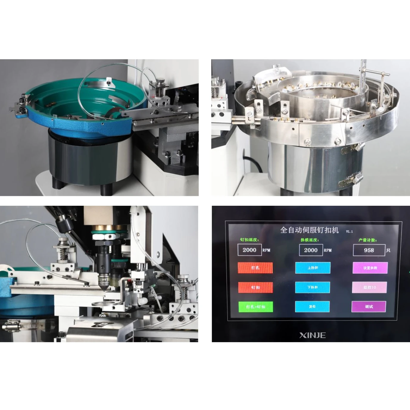 BT-718-A High Efficiency  buttons making machines snap button machine Automatic for Clothes made of various materials