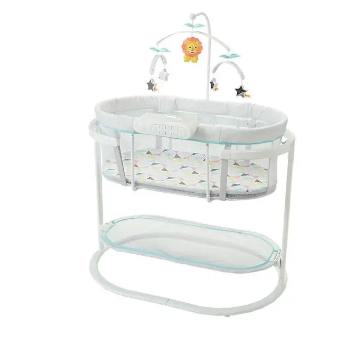 Baby safety plastic automatic rocking swing bed electric baby cradle