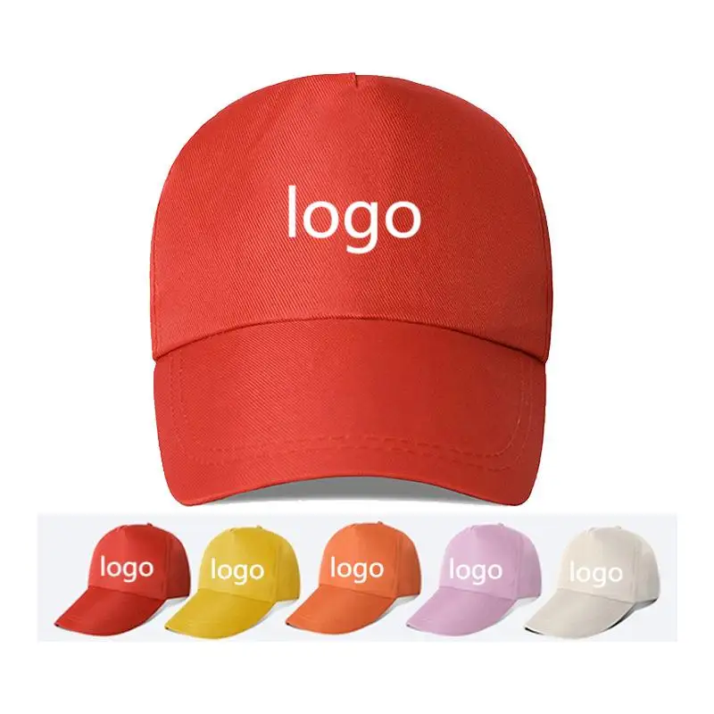 Wholesale Solid Color OEM Embroidered Printed Customizable Logo 5-PANELS Baseball Cap Hat Custom Caps Hat For Men And Women