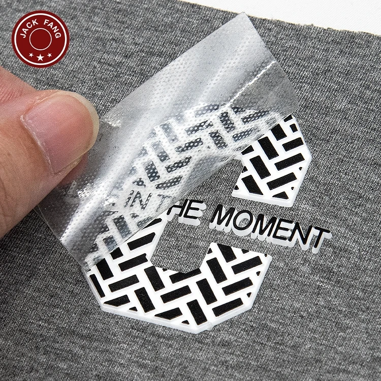 Custom Printed 3D Logo Tshirt Heat Press Printing  Transfer Garment Vinyl Sticker Printed Label Heat Transfer Garment Labels