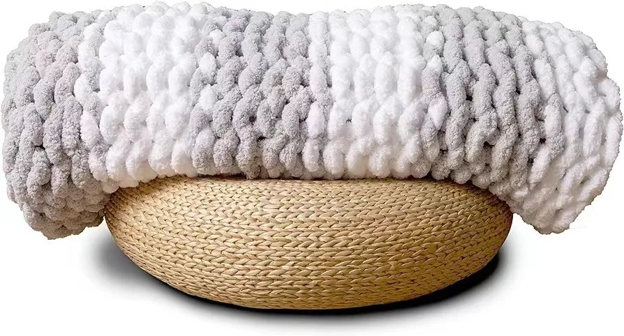 Luxury Natural Super Thick warm Comfort non-shedding woven roving Chenille blanket