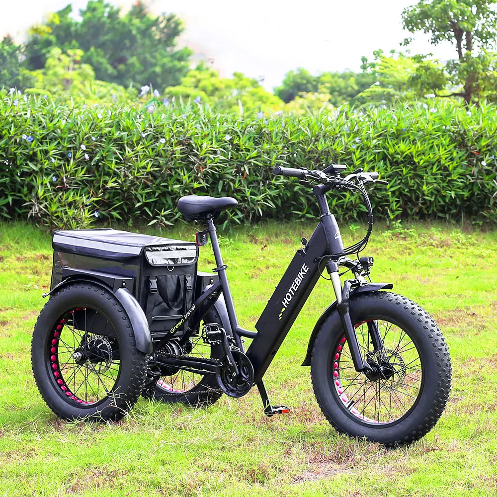 tricycles 3 wheel electric 20*4.0 inch Fat tire electric tricycle car 36V350W rear hub motor 3wheel electric tricycle motorcycle