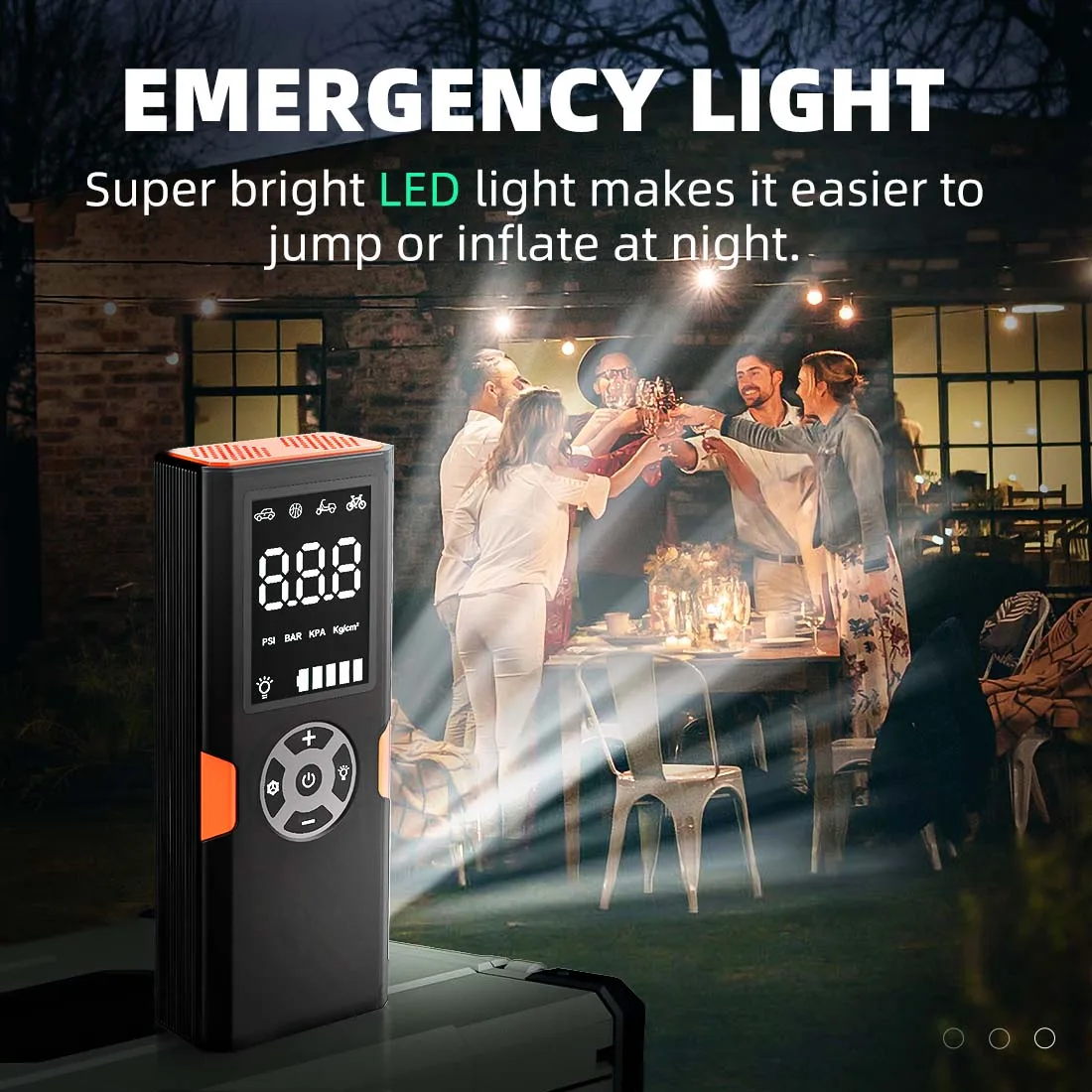 Portable Air Compressor Mini Air Pump with Digital Led Screen 150 PSI Bike Pump Tire Inflator for Car Motorcycle Tire Inflator