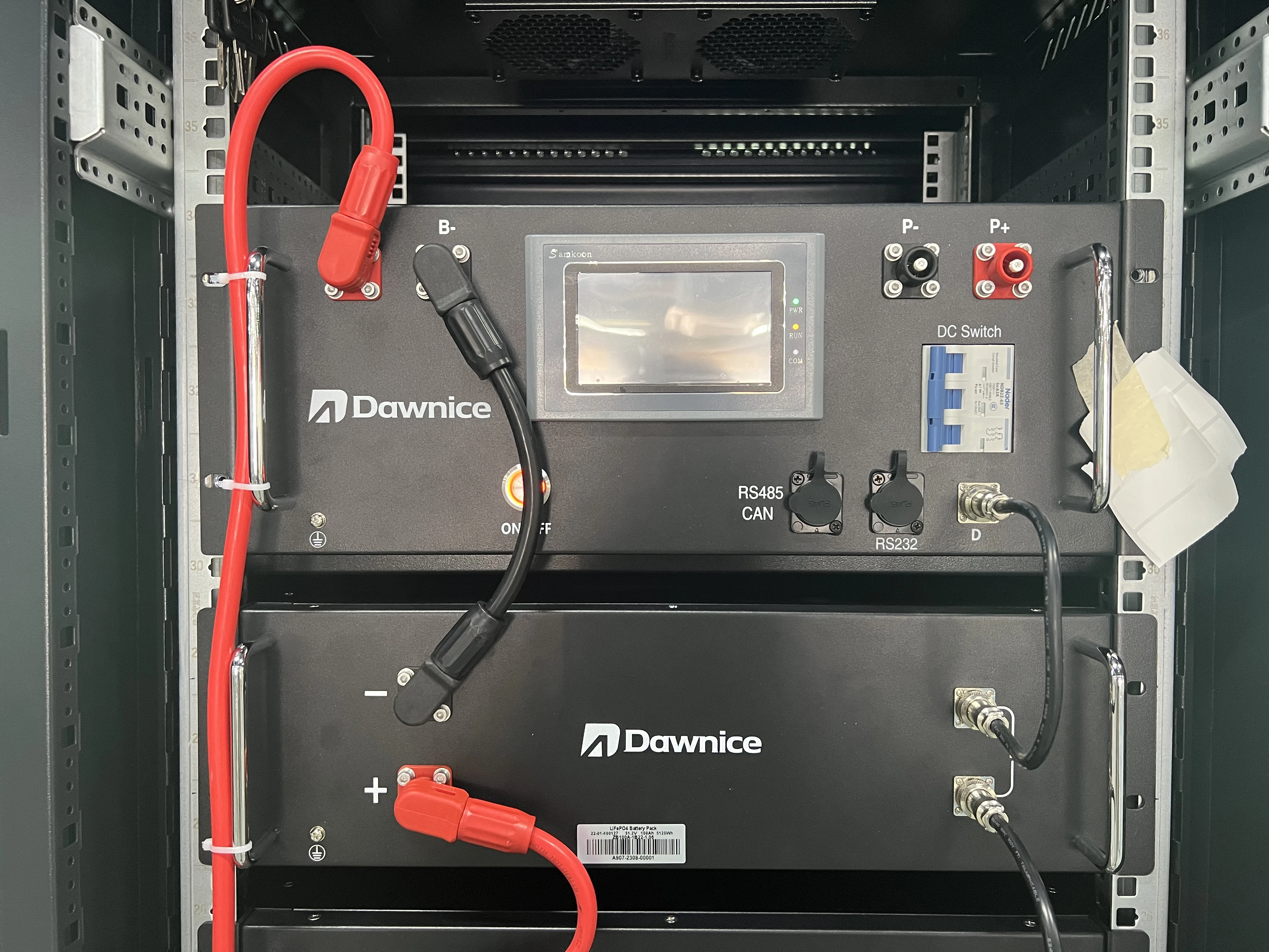DAWNICE 48V 5Kw 6000 Deep Cycles Max 32 Parallel 16S 51.2V 100A BMS 48V 100Ah LiFePO4 Battery Pack