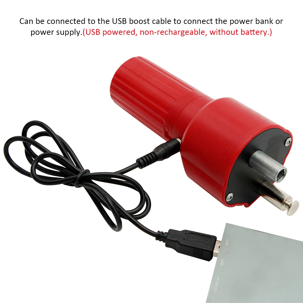 Cable Indoor Outdoor Barbecue Motor Plastic Roast Bracket Accessory Strong Wind Durable DC 5V USB Powered Low Noise