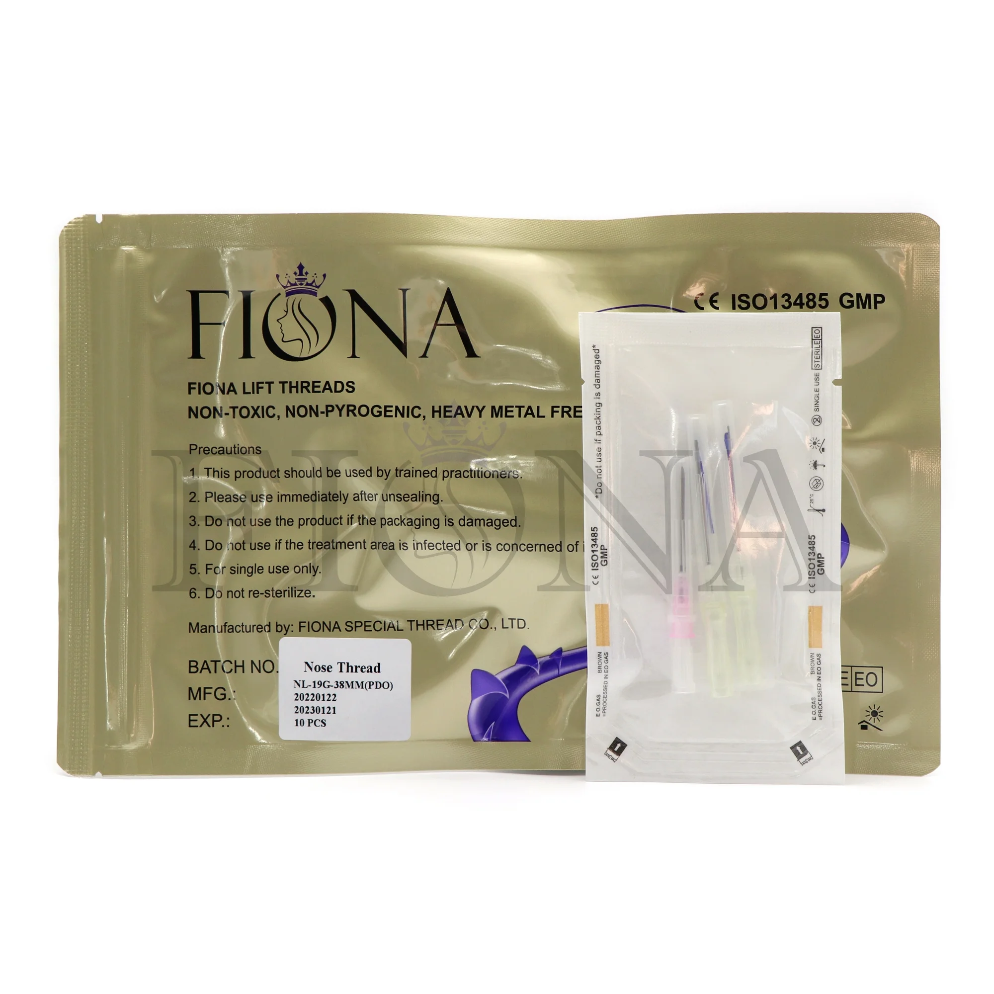 PDO NOSE THREADS NL-19G-38MM for Nasal septum lift