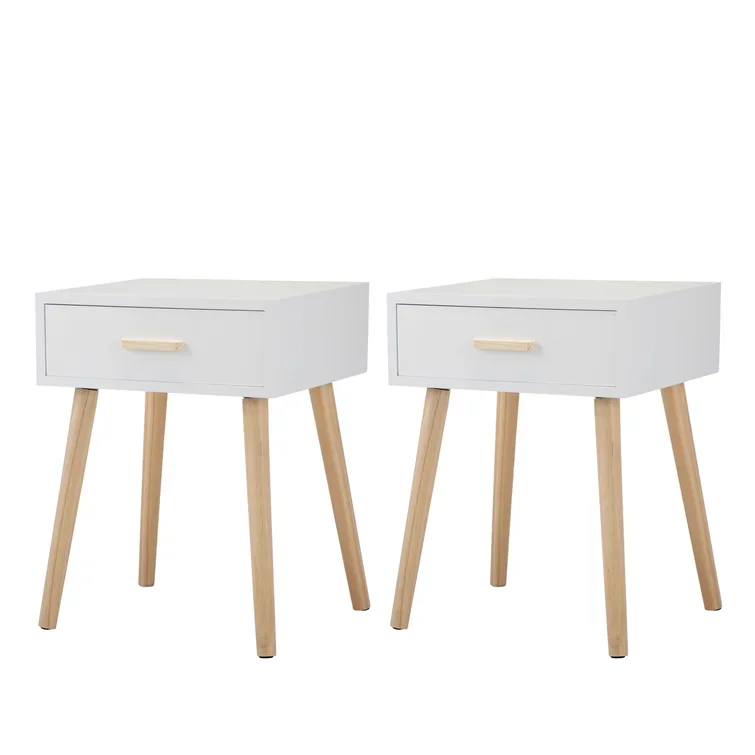 Cheap Price Modern White Drawer Nightstand Bedside Table for Bedroom