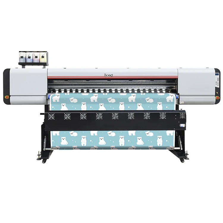 High Speed and Loadable Locor 3/4/6/8 heads dye sublimation printer for bed lining/clothing/polyester fabric