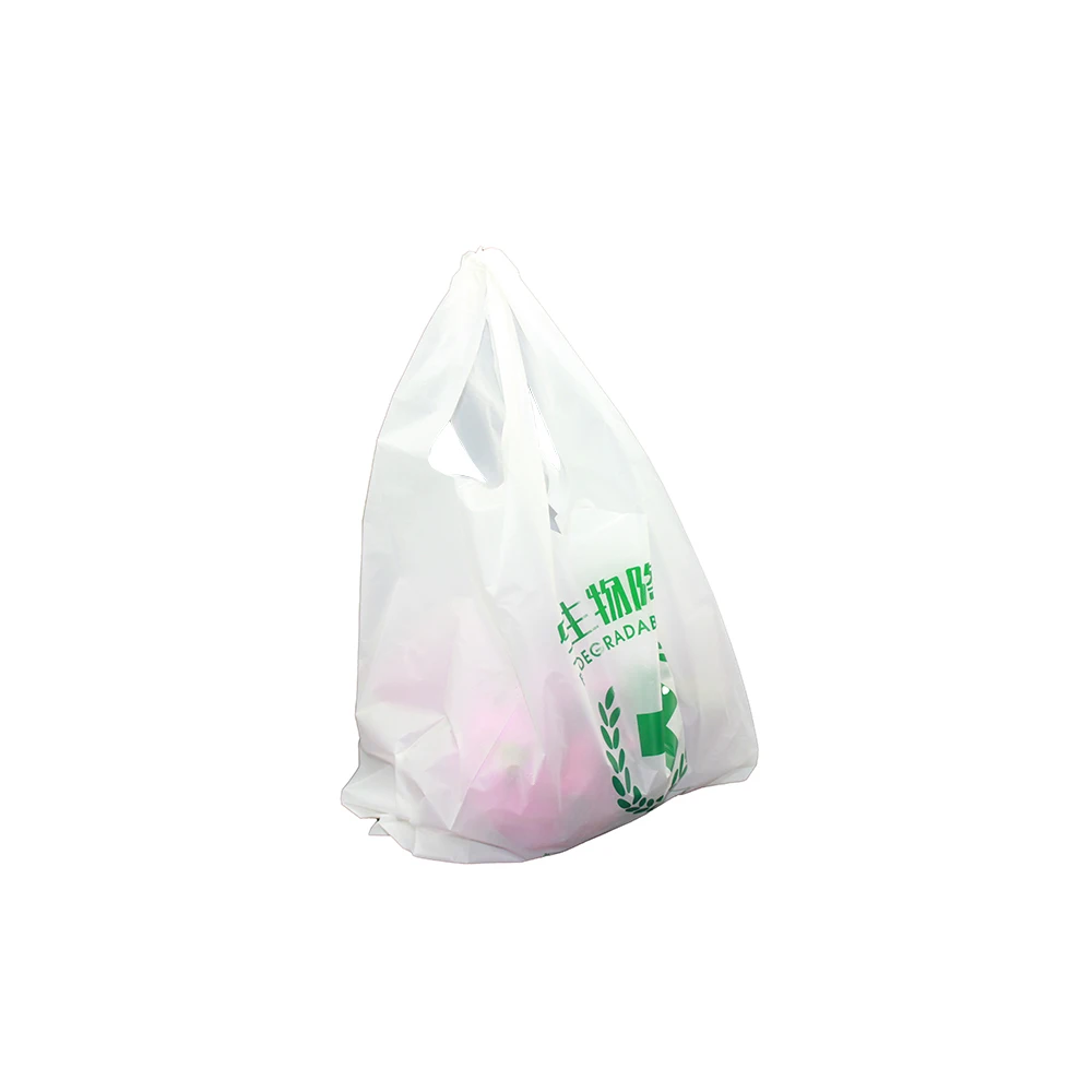 Wholesale high quality eco friendly pla plastic bags biodegradable with logos plastic tote bag