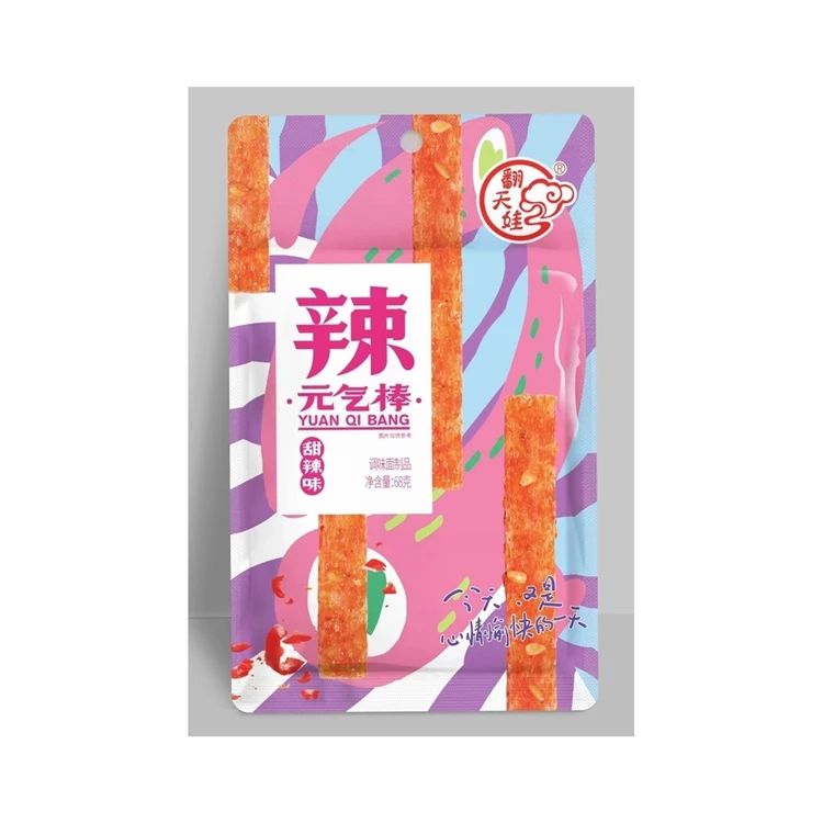 Factory Supply Wholesale Spicy Strip Chinese Snack Fantianwa Yuanqi Stick Sweet and Spicy 68g