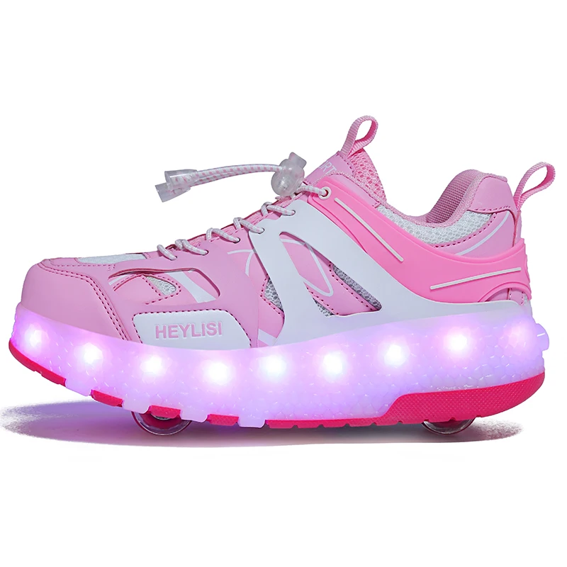 
2020 New LED Light Up Shoes Roller Best Skate Shoes For Kids Drop Shipping Exercise 