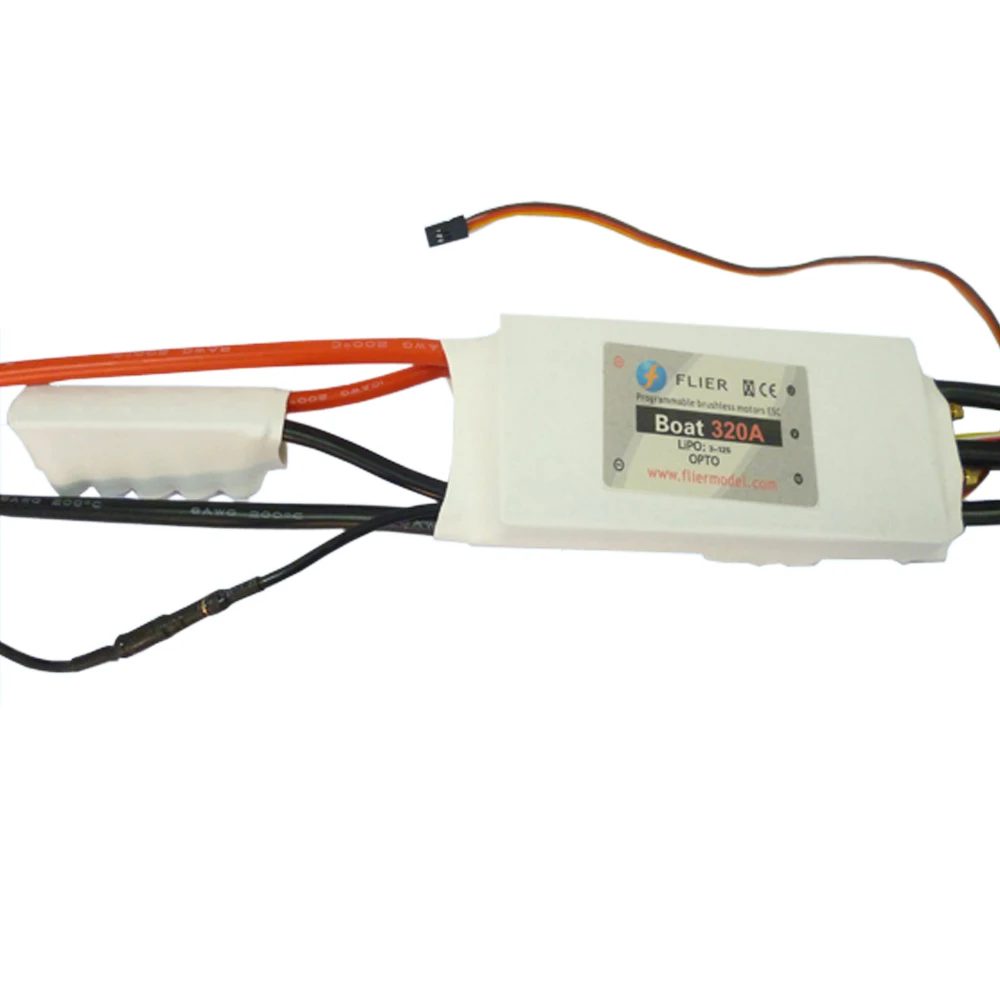 FLIER new version 320A 3-12S high voltage ESC brushless speed controller with USB program cable for boats