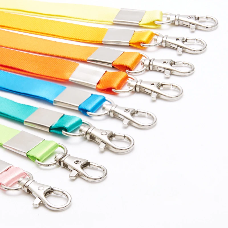 
Colours Lanyards With Logo Custom Zinc Alloy Metal Id Card Holder Lanyard Polyester Swivel Snap Hook Lanyard For Keychain 
