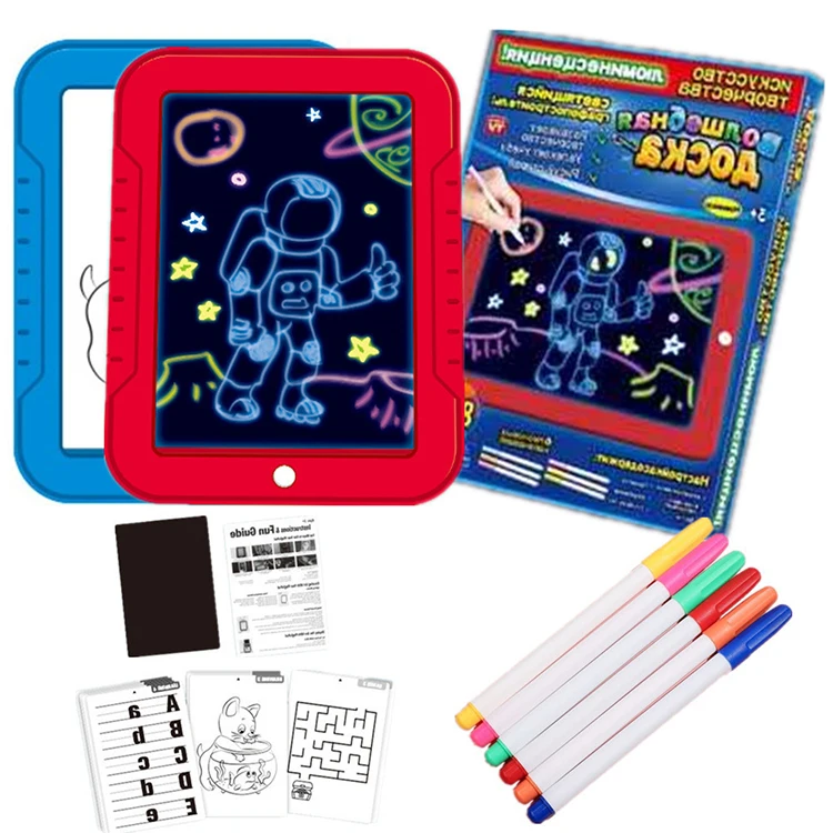 2022 Agreat Cheap Plastic Magic Pad Writing Board Drawing Luminous Drawing Board Toys For Kids Magic Pad