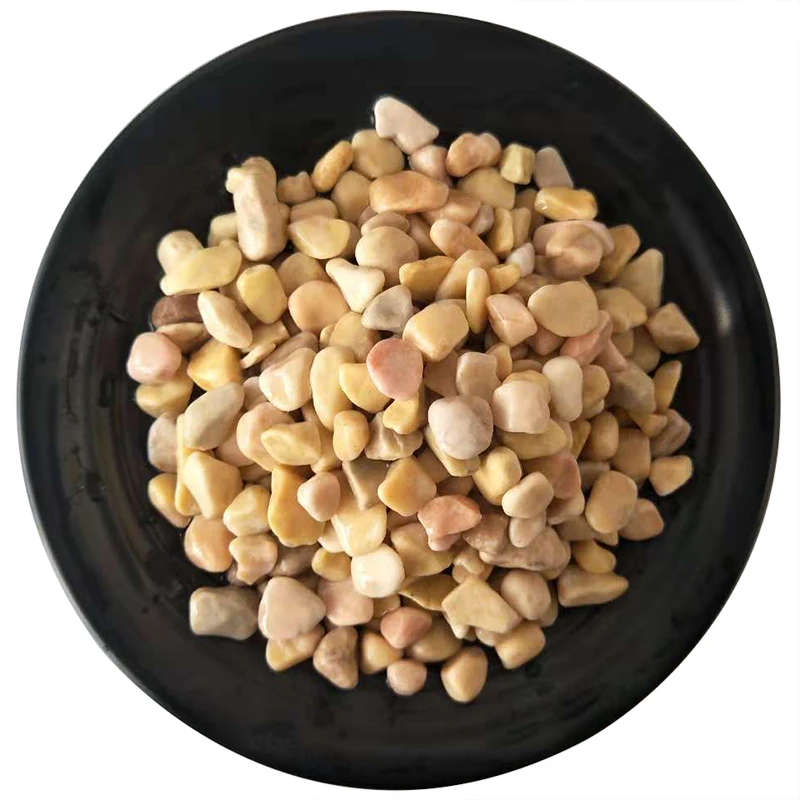 Factory Outlet Colorful Polished Natural Stone Pebbles Snow White Gravel for Garden Decoration and Road Paving