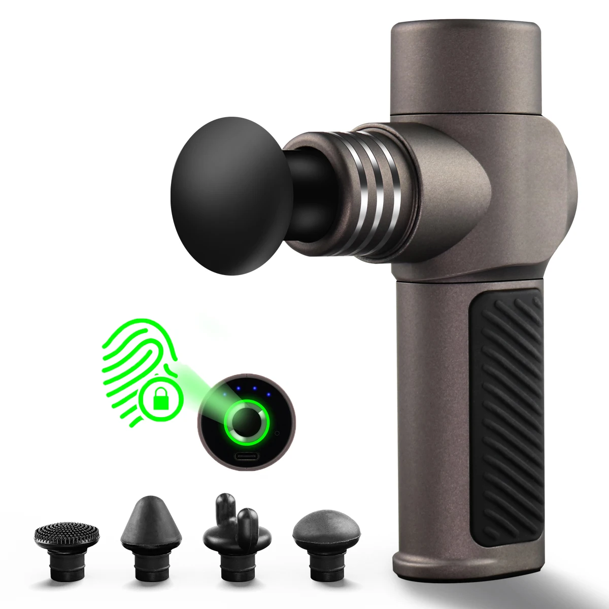 Hot Selling Mini Handheld Electric Massage Gun Professional Smart Foot Massager With Fingerprint Lock Function