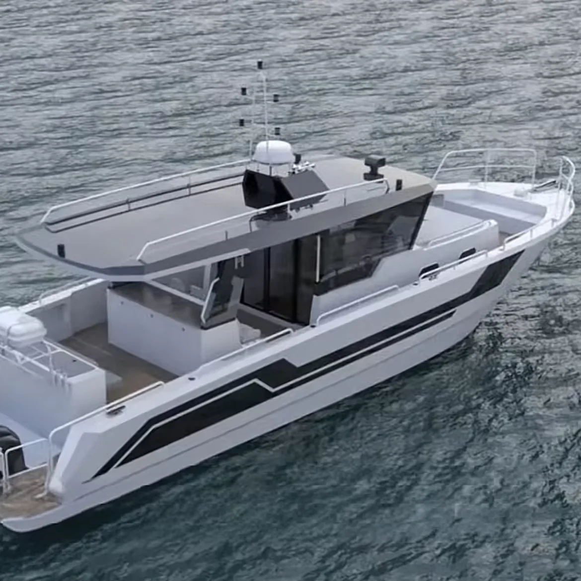 Designed in China Luxury 14.5 Meter 47.57ft Aluminum Yacht Sport and Fishing Boat with Outboard Engine for Leisure
