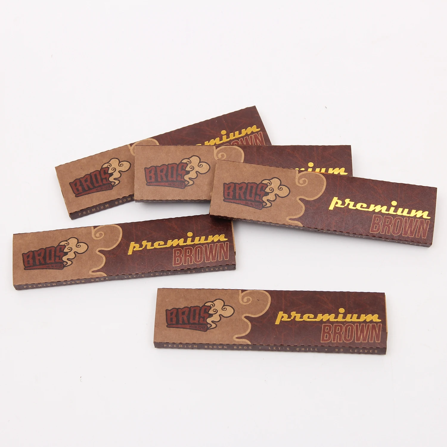 bros brown custom tobacco unbleached paper tips filters logo smoking rolling paper