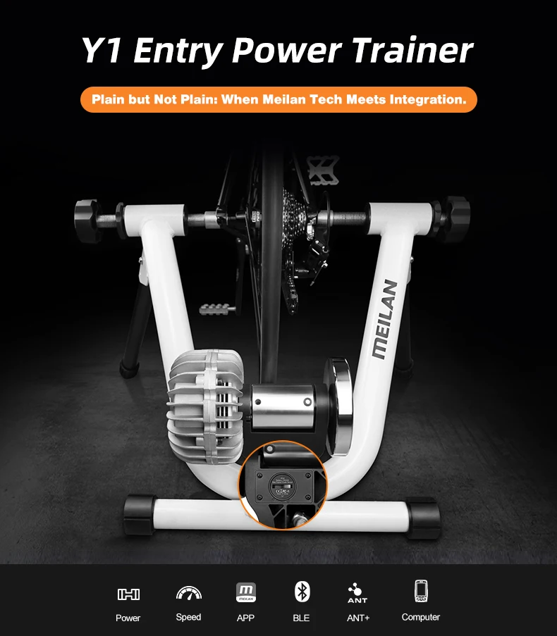 OEM Indoor Bike Trainers Cycling Training Bicycle Trainer Platform Setbluetooth  Wireless Bike Home Trainer Stand Meilan Y1