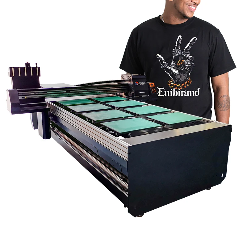 SHENLAN 4 i3200 print head 8 Color industrial printing machine direct-to-garment-printer suitable for garment factories