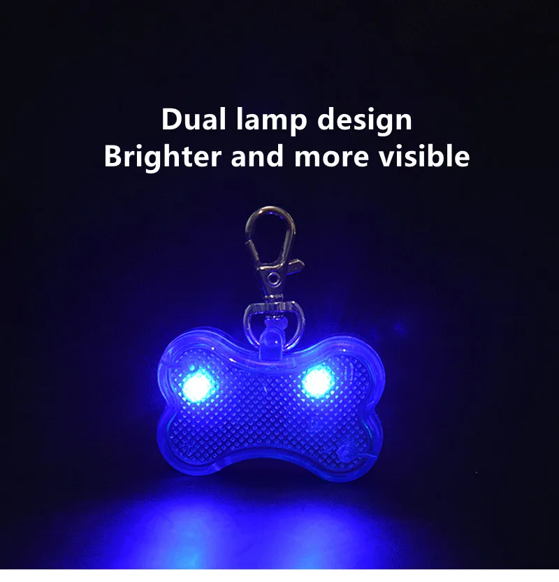 2021 горячая Распродажа по заводской цене, светодиодная идентификационная бирка в форме кости с безопасным мигающим светом, подвеска-бирка для собак и домашних животных
