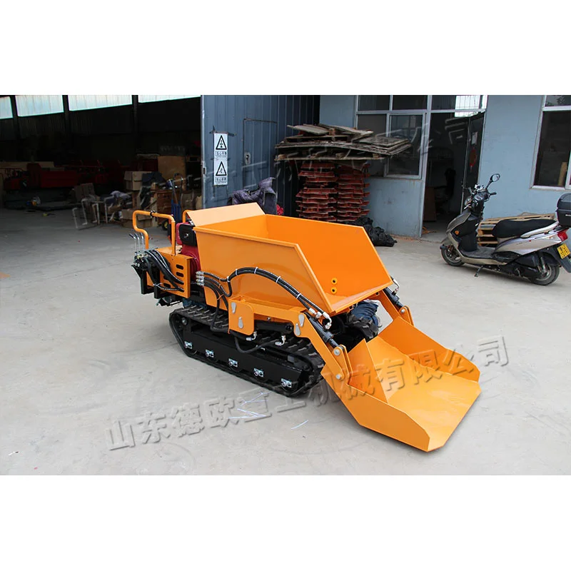 500KG Hydraulic Diesel Self-unloading Crawler Tipper Truck Mud Road Ore Transportation Truck Agricultural Grain Handlers