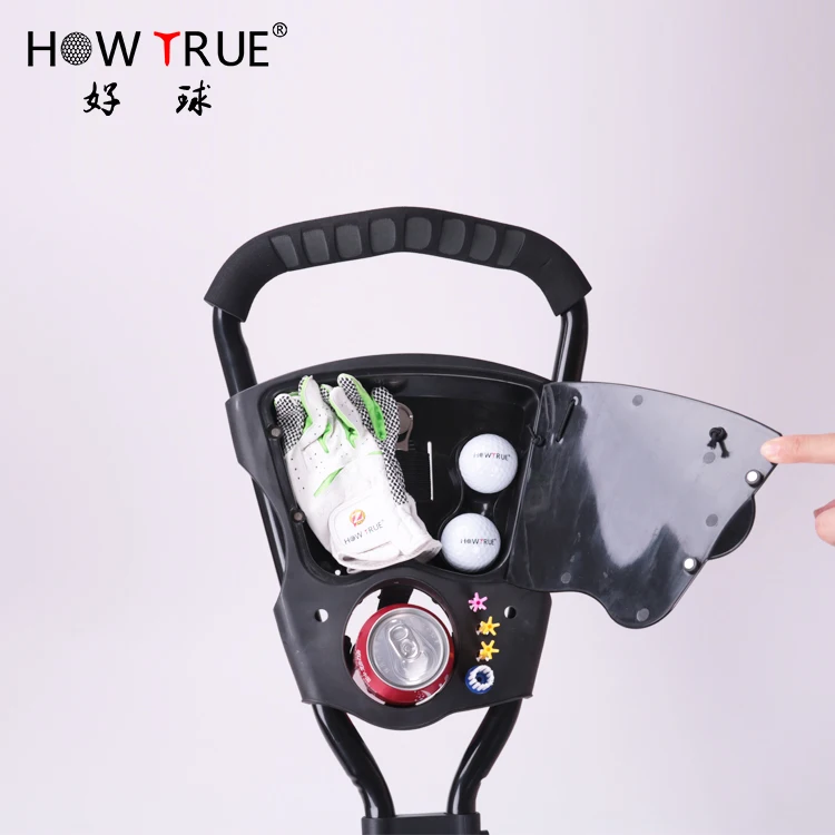 Factory Wholesale Golf 3 Wheels Push Cart Foldable
