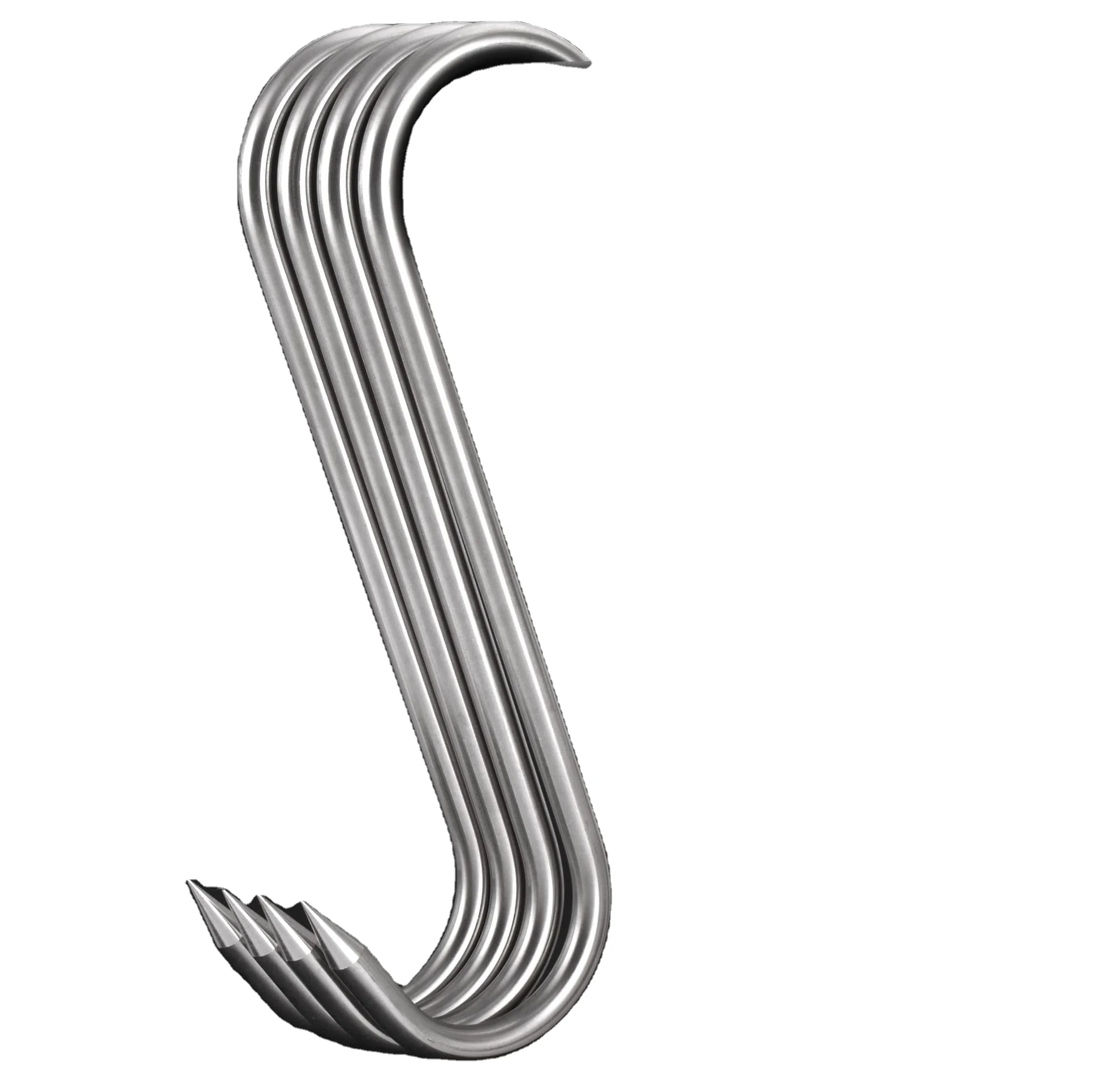 4 to 6mm High Polished Stainless Steel Meat Processing Butcher Hook S Hooks with Plain Finish