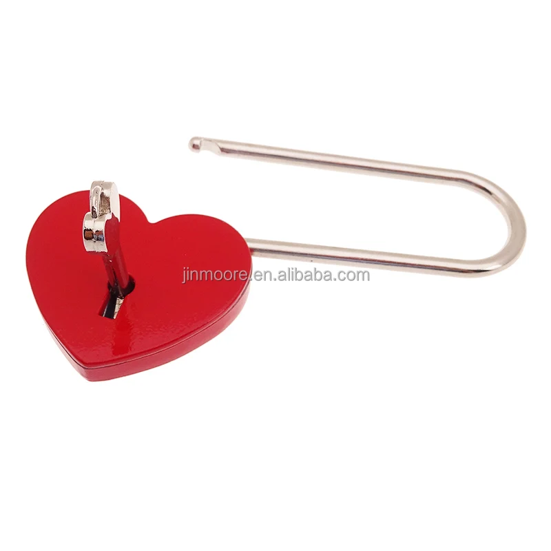 Long Shark Heart Padlock With Key Vintage Mini Padlock for Luggage Box Key Lock
