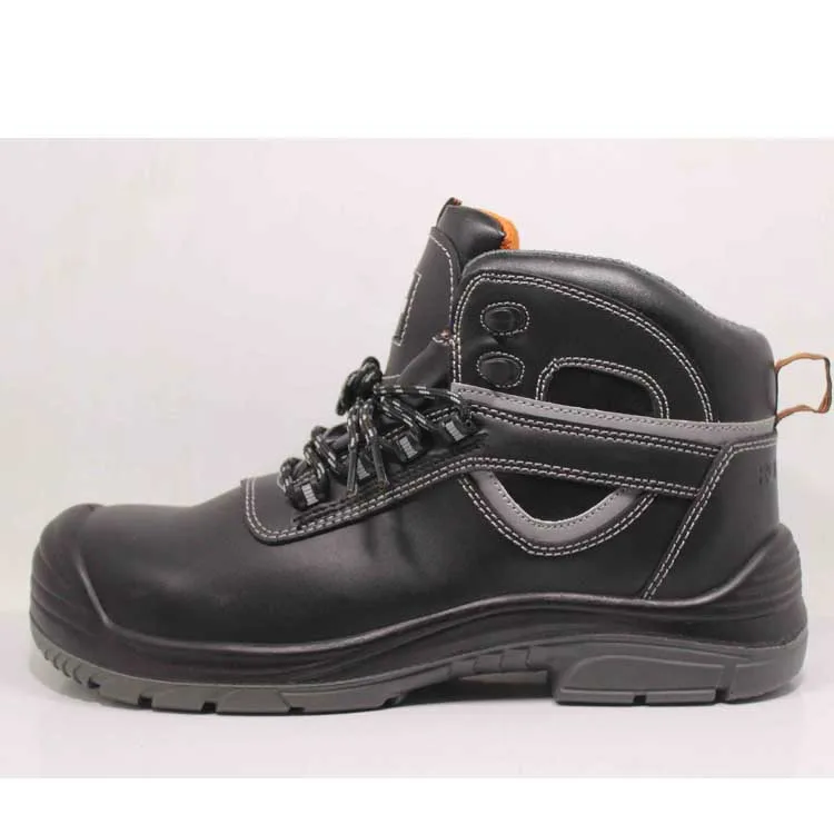 Black heavy duty dielectric chemical lab worker safety shoes boots